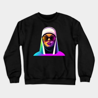 Nun Hip Hop Fashion Retro Colorful Crewneck Sweatshirt